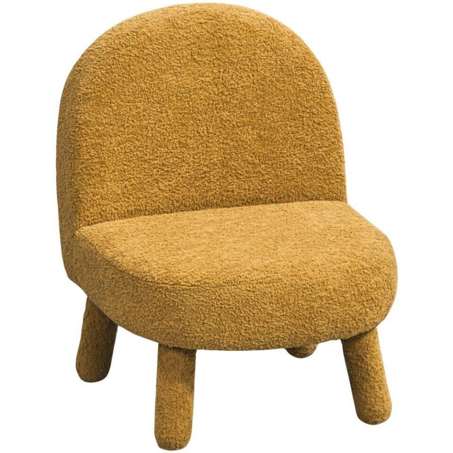 Leen Bakker - Kinderstoel Isa - Oker - Stof - Geel - 38x42x48 Cm Leen Bakker - Kinderstoel Isa - Oker - Stof - Geel - 38x42x48 Cm afbeelding 1