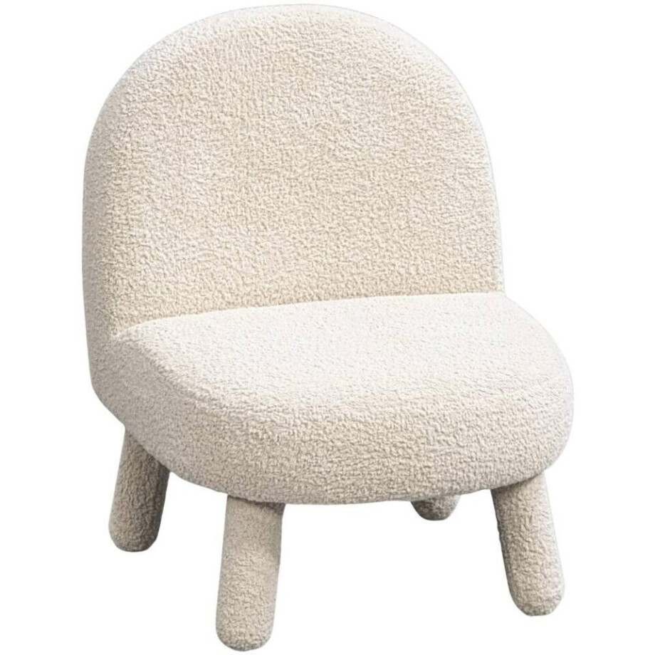 Leen Bakker - Kinderstoel Isa - Stof - Crème - 38x42x48 Cm afbeelding 1