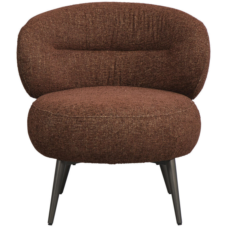 20% korting - Leen Bakker - Fauteuil Rolf - Terra - Stof - Bruin - 74x70x72.5 Cm afbeelding 1