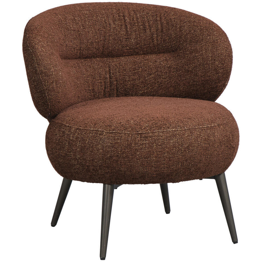 15% korting - Leen Bakker - Fauteuil Rolf - Terra - Stof - Bruin - 74x70x72.5 Cm afbeelding 1
