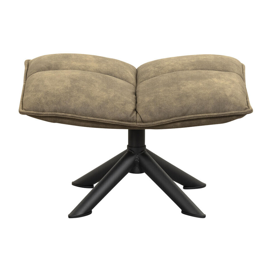 Leen Bakker - Hocker Clayton - 45x64x41,50 Cm - Stof - Groen afbeelding 1