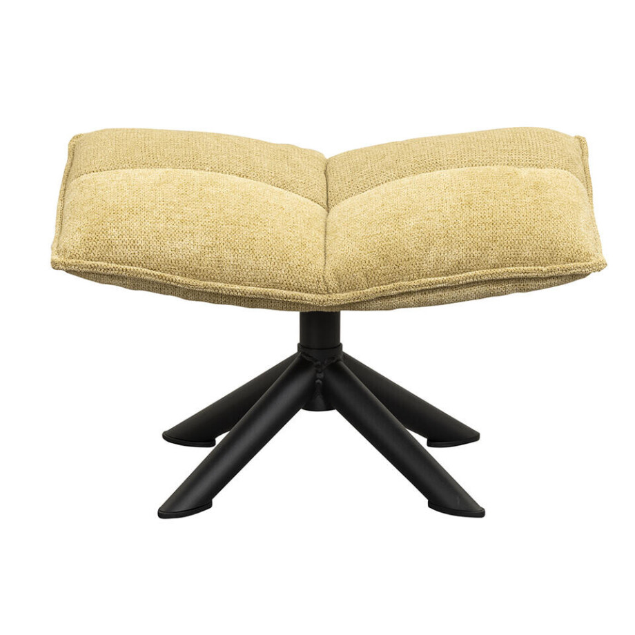 Leen Bakker - Hocker Clayton - Lime - 45x64x41,50 Cm - Stof - Groen afbeelding 1
