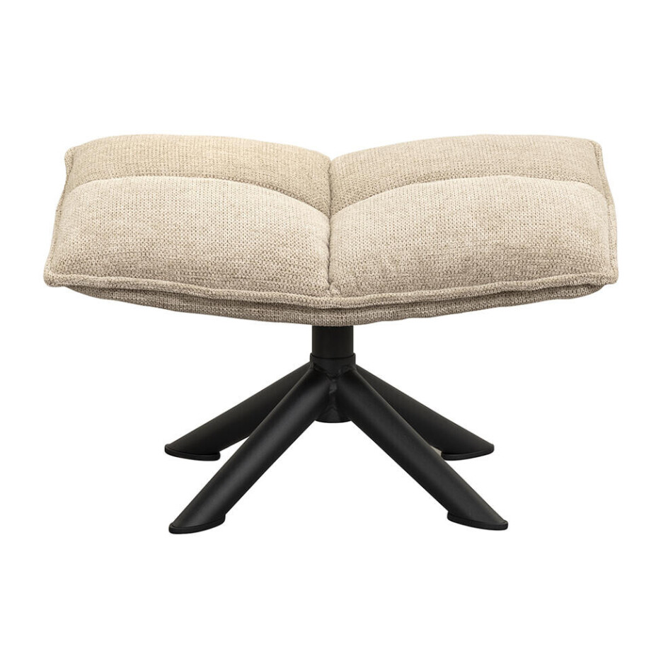 Leen Bakker - Hocker Clayton - 45x64x41,50 Cm - Stof - Taupe afbeelding 1