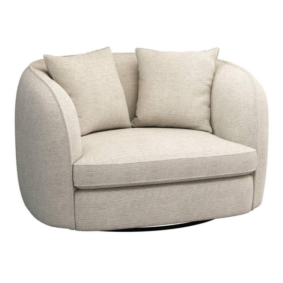 Leen Bakker - Loveseat Enzio - Wandy - Champagne - Stof - Beige - 95x129x76 Cm afbeelding 1
