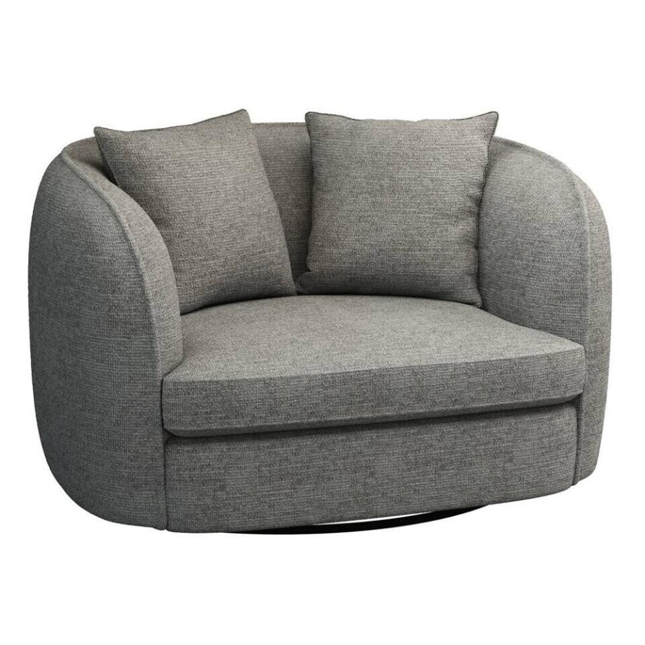 Leen Bakker - Loveseat Enzio - Wandy - Stof - Grijs - 95x129x75 Cm afbeelding 1