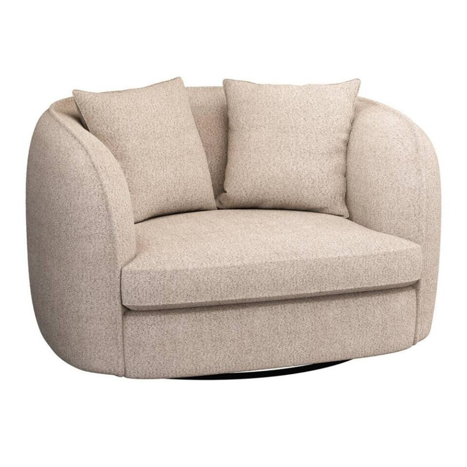 Leen Bakker - Loveseat Enzio - Wales - Stof - Taupe - 95x129x76 Cm afbeelding 1
