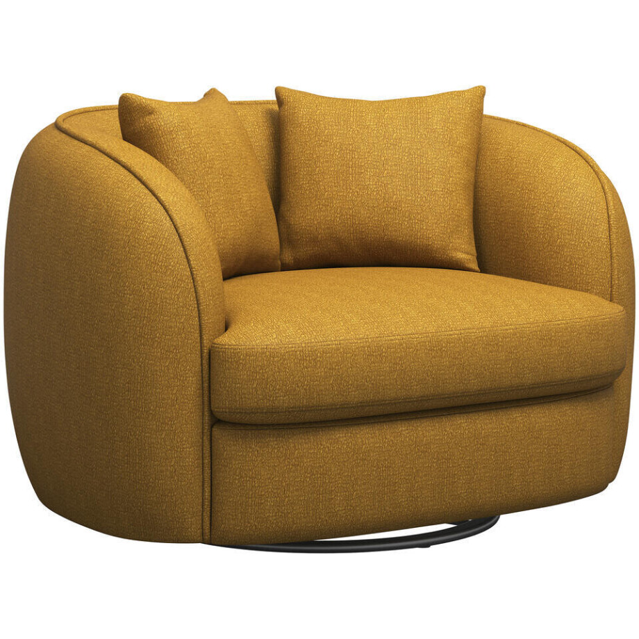 Leen Bakker - Loveseat Enzio - Elephant - Oker - Stof - Geel - 95x129x76 Cm afbeelding 1