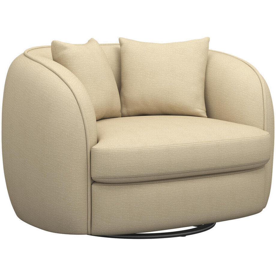 Leen Bakker - Loveseat Enzio - Elephant - Stof - Beige - 95x129x76 Cm afbeelding 1