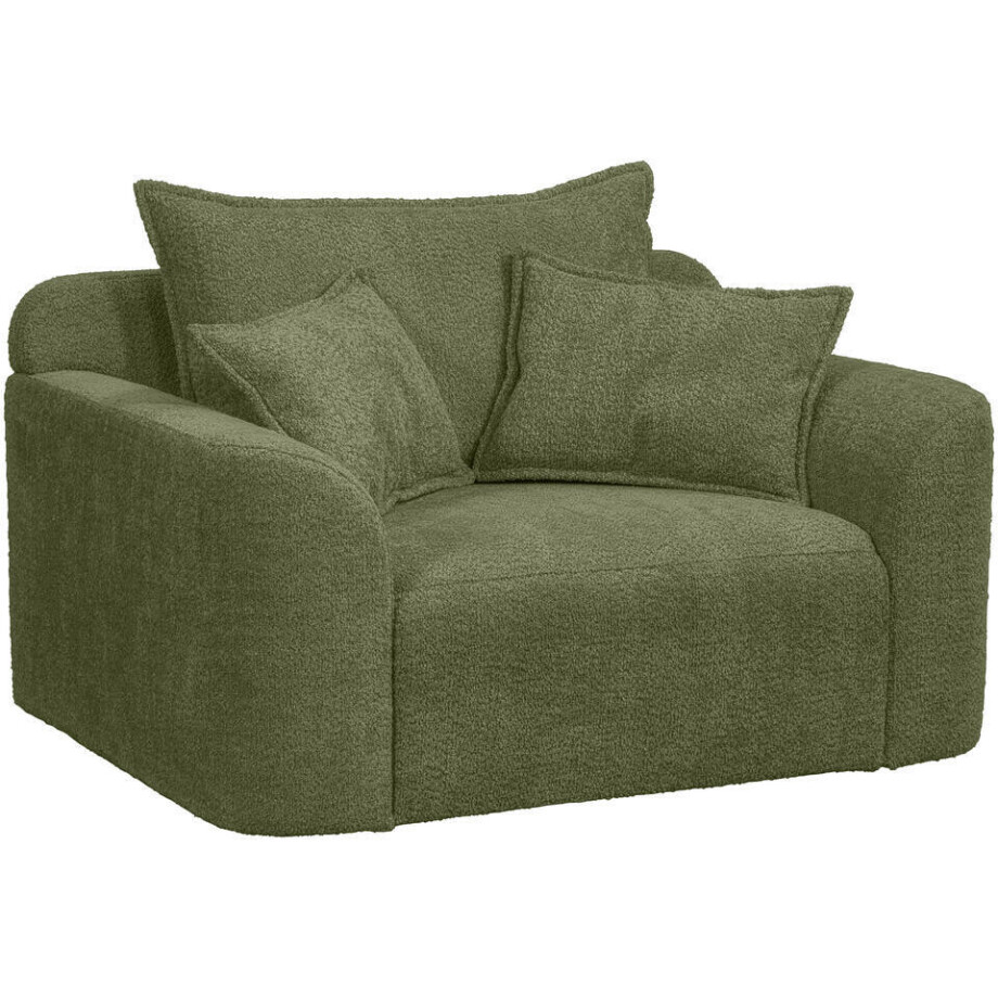 Leen Bakker - Loveseat Elsa - Anthology - Stof - Groen - 99x128x84 Cm afbeelding 1
