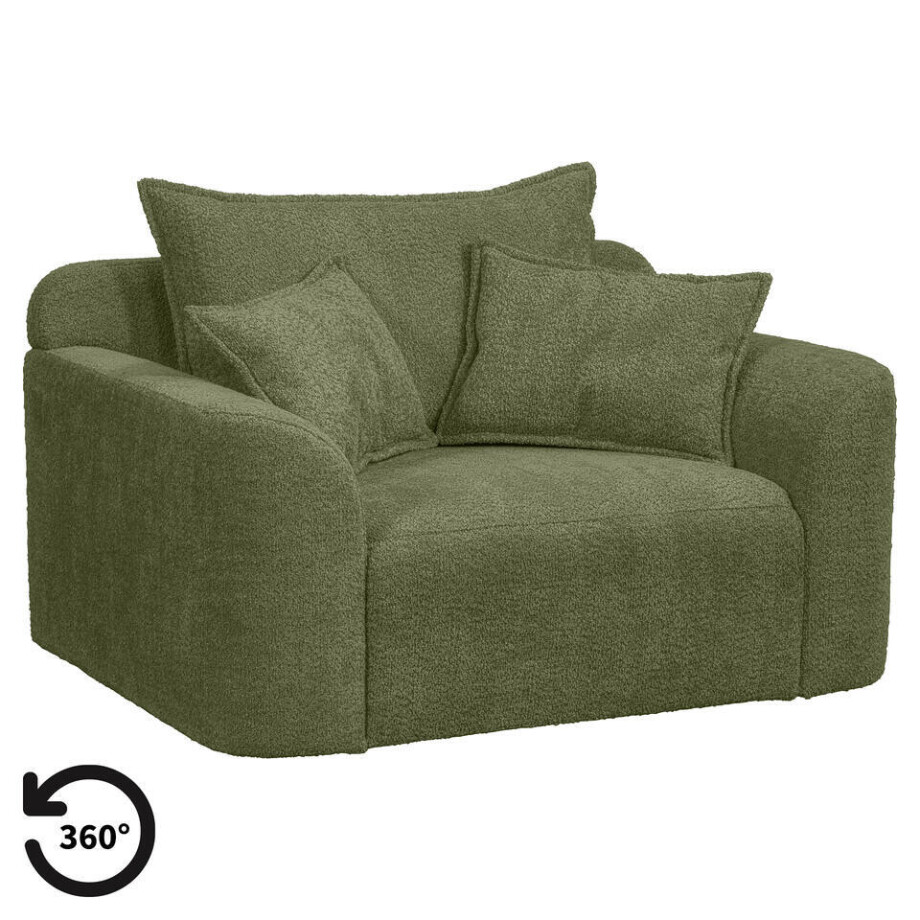 20% korting - Leen Bakker - Draaibare Loveseat Elsa - Anthology - Stof - Groen - 99x128x84 Cm 20% korting - Leen Bakker - Draaibare Loveseat Elsa - Anthology - Stof - Groen - 99x128x84 Cm afbeelding 1