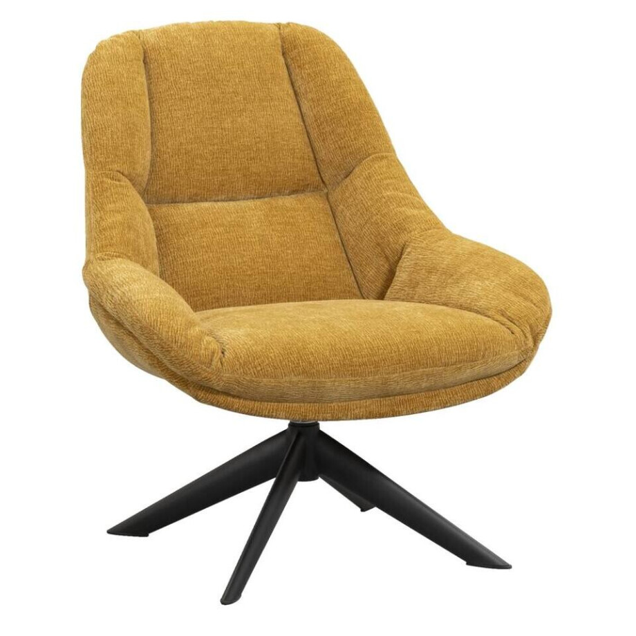 Leen Bakker - Fauteuil Lynn - Oker - Stof - Geel - 43x75x103 Cm Leen Bakker - Fauteuil Lynn - Oker - Stof - Geel - 43x75x103 Cm afbeelding 1