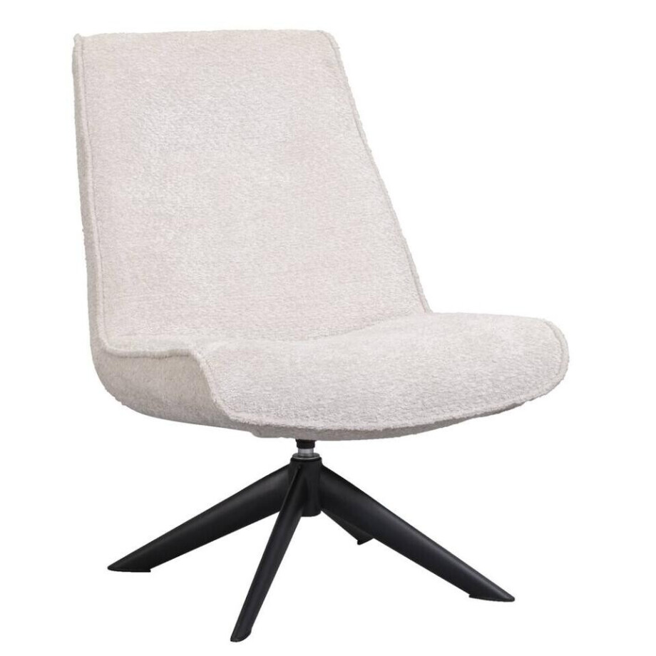 Leen Bakker - Fauteuil Nora - Stof - Crème - 71x68x85 Cm afbeelding 1
