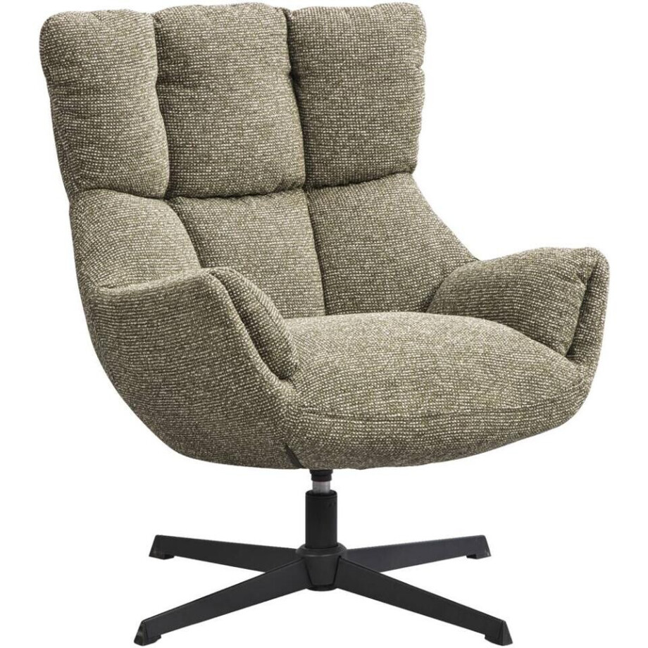 Leen Bakker - Fauteuil Hidde - Stof - Groen - 79x72x89 Cm Leen Bakker - Fauteuil Hidde - Stof - Groen - 79x72x89 Cm afbeelding 1