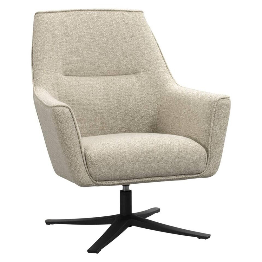 Leen Bakker - Fauteuil Nilesto - Zand - Stof - Beige - 77x74x90 Cm afbeelding 1