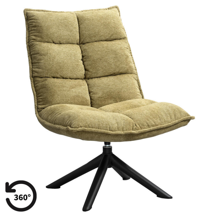 Leen Bakker - Fauteuil Clayton - Lime - Stof - Groen - 81x70x99 Cm Leen Bakker - Fauteuil Clayton - Lime - Stof - Groen - 81x70x99 Cm afbeelding 1