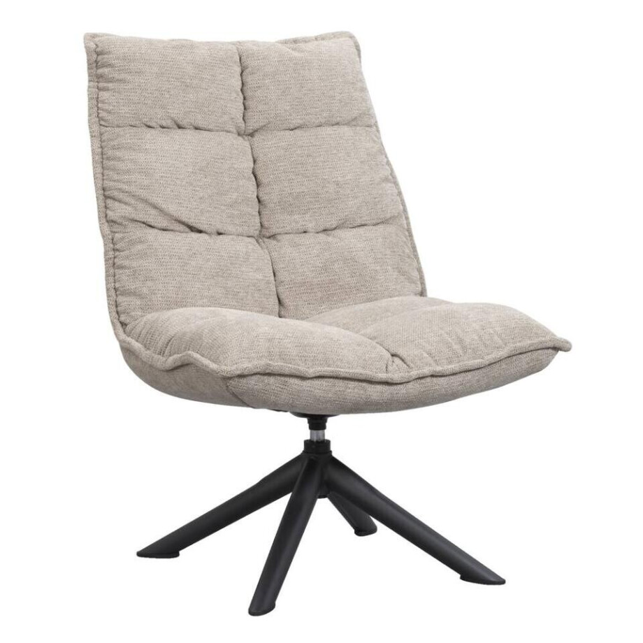 Leen Bakker - Fauteuil Clayton - Stof - Taupe - 81x70x99 Cm afbeelding 1