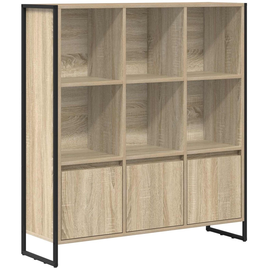 vidaXL - Boekenkast - 99,5 - x - 30 - x - 108 - cm - Bewerkt - hout - Sonoma vidaXL - Boekenkast - 99,5 - x - 30 - x - 108 - cm - Bewerkt - hout - Sonoma afbeelding 1