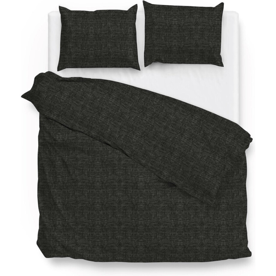 Zohome Dekbedovertrek Lino - Effen Bedlinnen - 240x220 - Zwart - Dekbedhoes van 100% Katoen Zohome Dekbedovertrek Lino - Effen Bedlinnen - 240x220 - Zwart - Dekbedhoes van 100% Katoen afbeelding 1