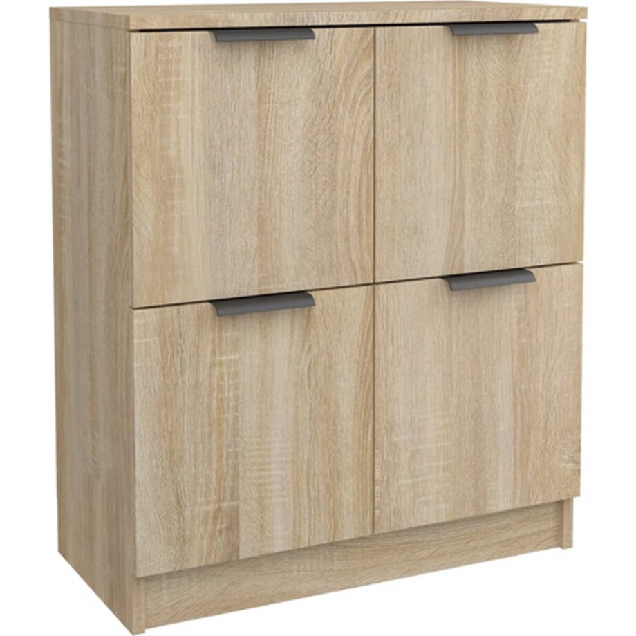 vidaXL - Dressoir - 60x30x70 - cm - bewerkt - hout - sonoma - eikenkleurig vidaXL - Dressoir - 60x30x70 - cm - bewerkt - hout - sonoma - eikenkleurig afbeelding 1