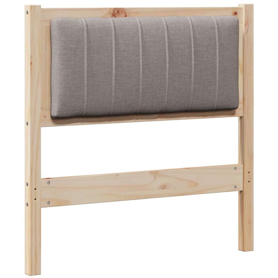 vidaXL - Gestoffeerd - hoofdbord - Bruin - 80 - cm - Massief - grenenhout afbeelding 1