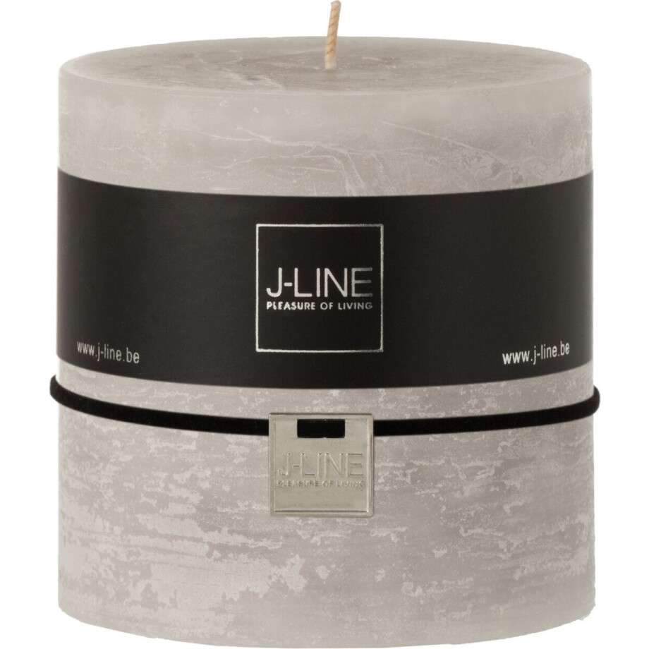 J-Line cilinderkaars - lichtgrijs - large - 75U - 6 stuks afbeelding 1