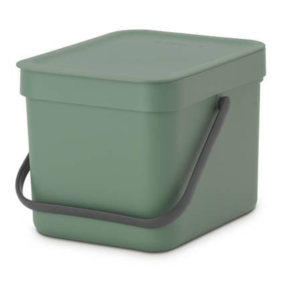 Brabantia Sort & Go Afvalemmer 6 L - Groen afbeelding 1