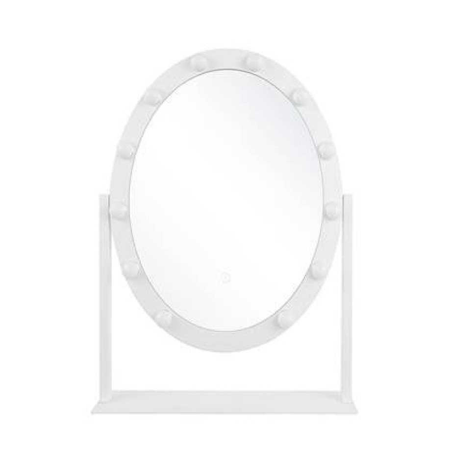 Beliani - ROSTRENEN - make-up spiegel - Wit - IJzer afbeelding 1