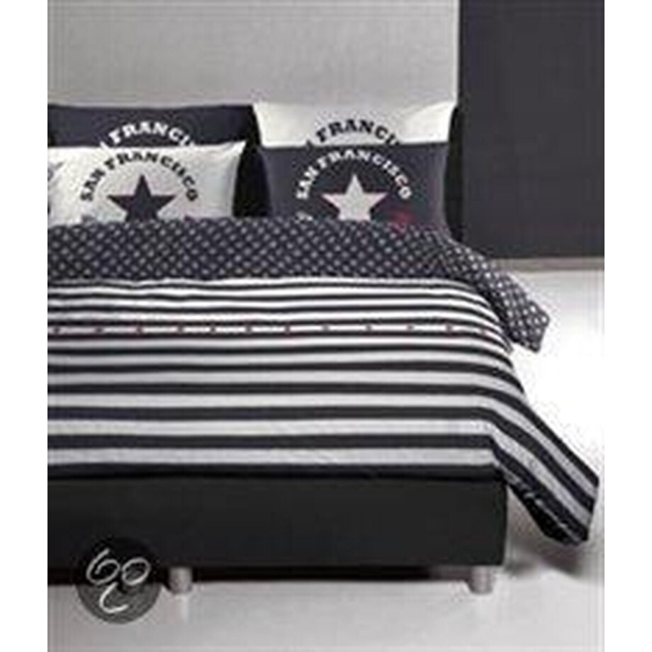 Damai Union Dekbedovertrek - Flanel - Lits-jumeaux - 260x200/220 cm - Marine afbeelding 1