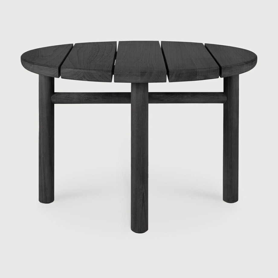 Ethnicraft Ronde Outdoor Salontafel 'Quatro' Teakhout, 68cm, kleur Zwart afbeelding 1