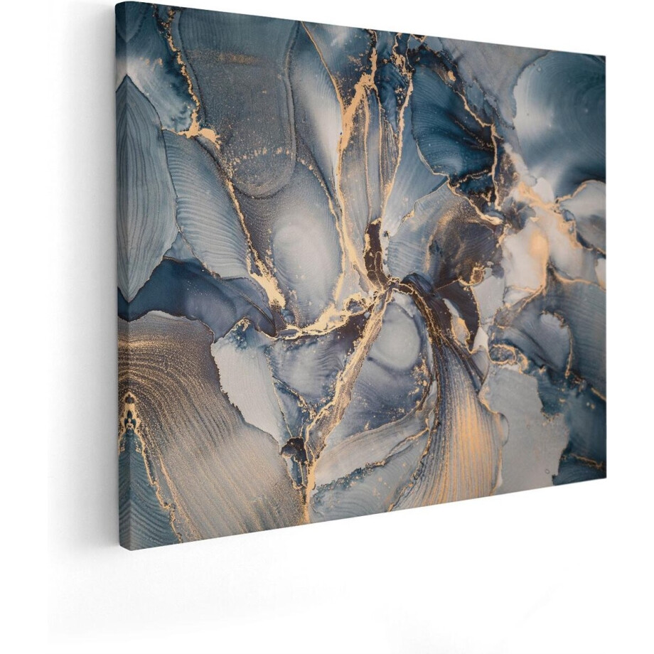 Artaza Canvas Schilderij Abstracte Luxe Kunst - Zwart met Goud - 100x80 cm - Groot - Wanddecoratie Woonkamer - Schilderijen - Muurdecoratie Artaza Canvas Schilderij Abstracte Luxe Kunst - Zwart met Goud - 100x80 cm - Groot - Wanddecoratie Woonkamer - Schilderijen - Muurdecoratie afbeelding 1
