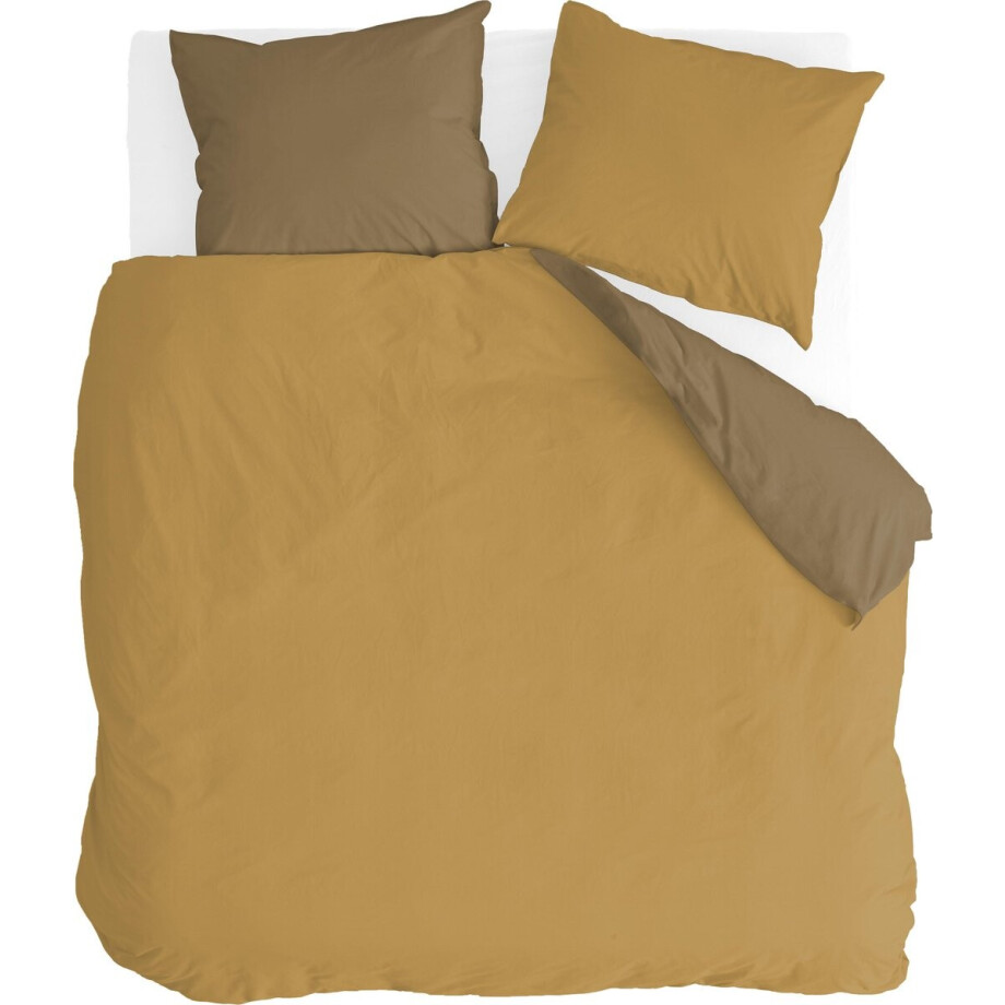 Byrklund Dekbedovertrek Side Way - 200x220 - 100% Katoen - Geel / Mosterd Byrklund Dekbedovertrek Side Way - 200x220 - 100% Katoen - Geel / Mosterd afbeelding 1