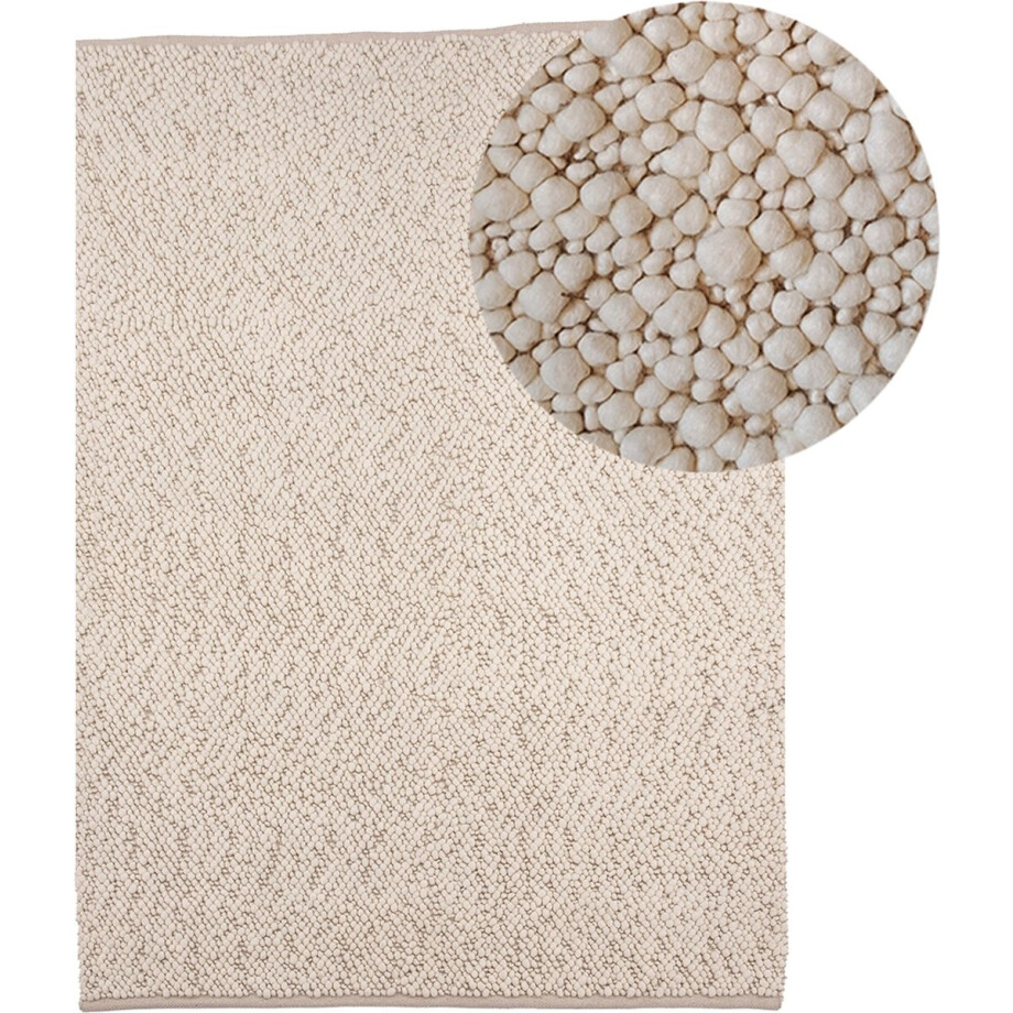 Nest living Rivka Vloerkleed Gebroken Wit - Wollen Vloerkleed - Voor Binnen - Zacht - 230 x 160 cm afbeelding 1