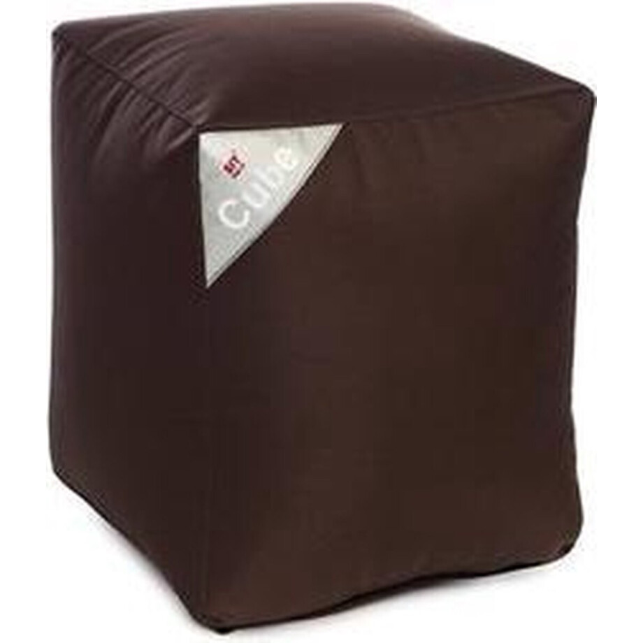 Poef zitzak Cube's DELUXE Brown Twill Sit On It ....and Joy !! Poef zitzak Cube's DELUXE Brown Twill Sit On It ....and Joy !! afbeelding 1