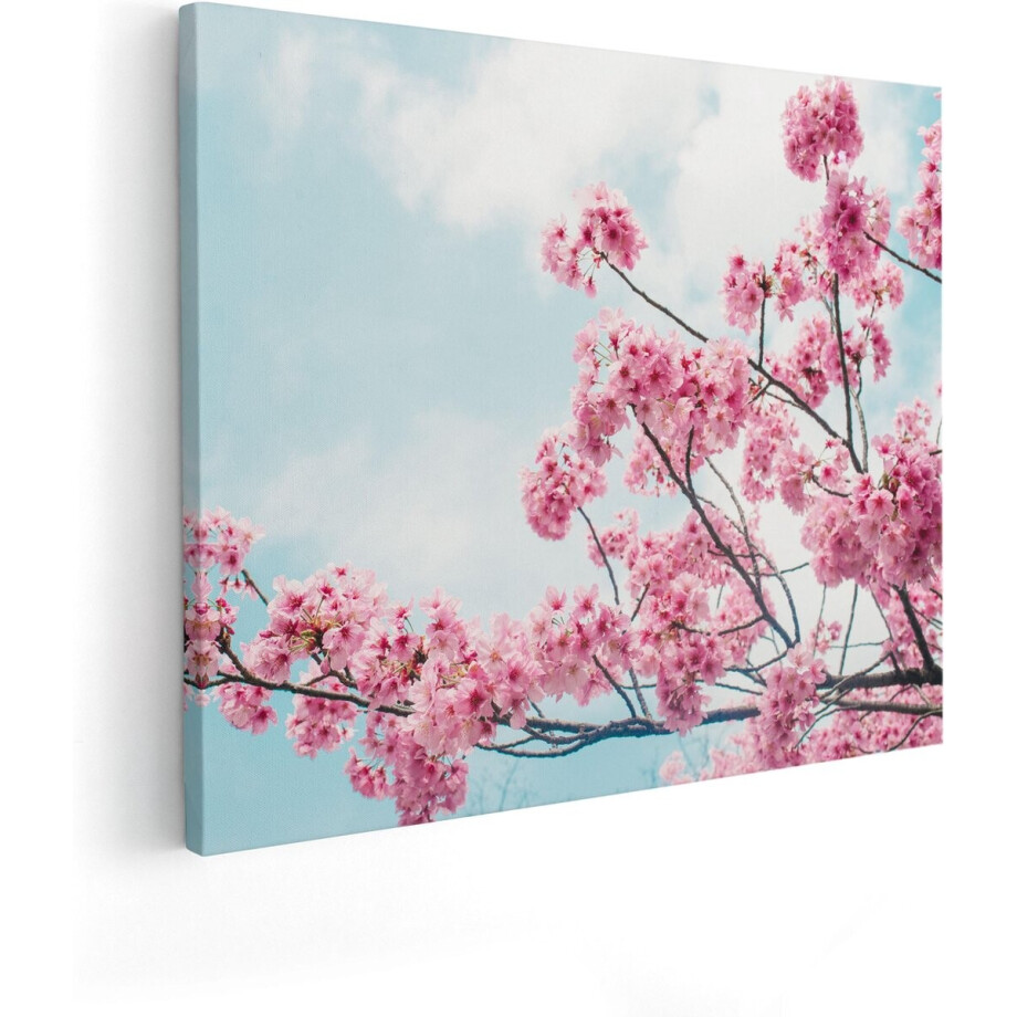 Artaza Canvas Schilderij Roze Bloesemboom - Bloemen - 50x40 - Foto Op Canvas - Canvas Print afbeelding 1