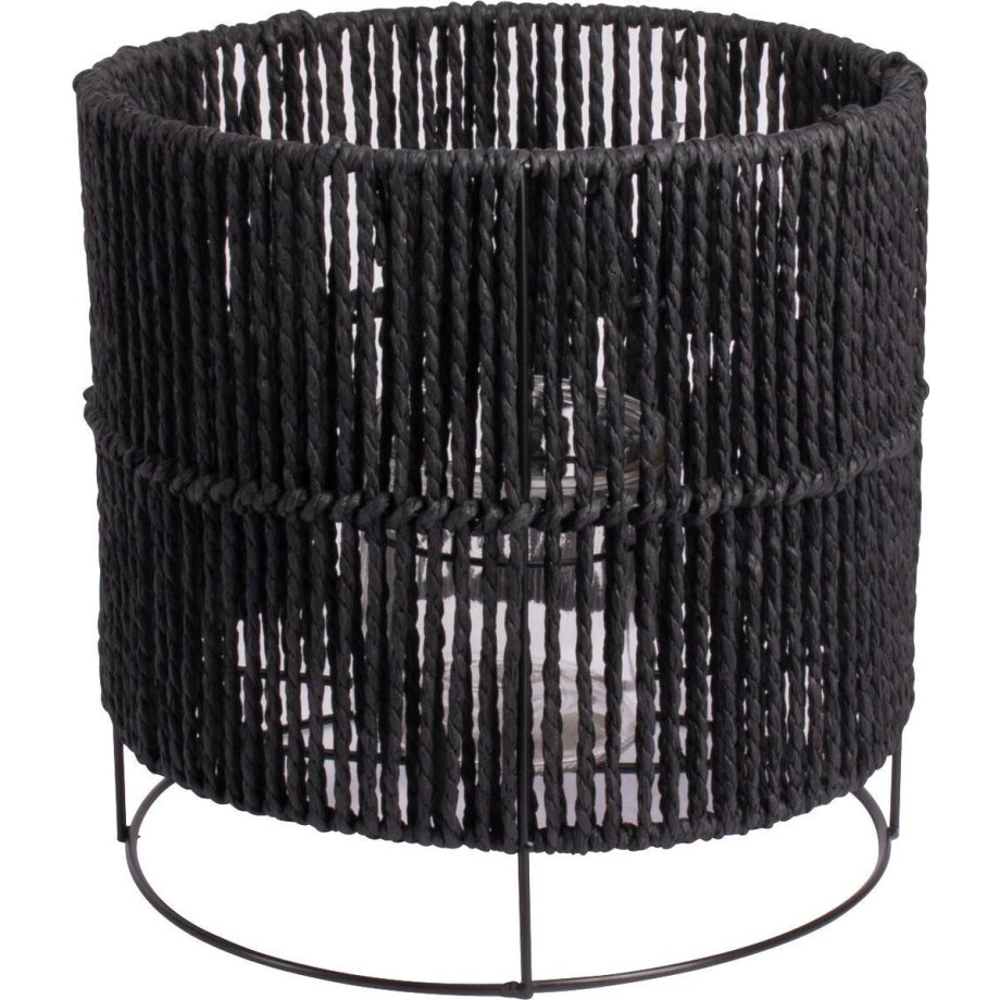 Gusta - Lantaarn van Touw - Zwart - ø22x22cm afbeelding 1