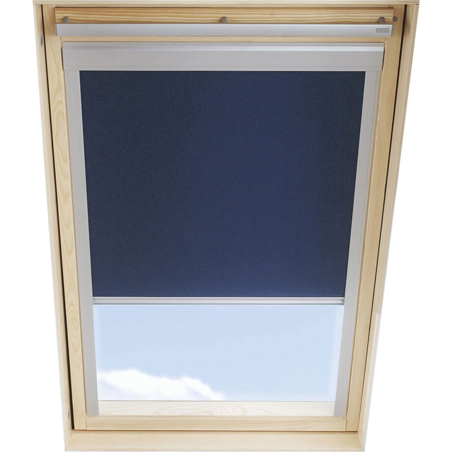 LuXtra Verduisterend Rolgordijn passend op VELUX Dakramen C04, Donkerblauw afbeelding 1