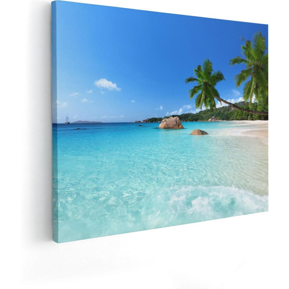 Artaza Canvas Schilderij Tropisch Strand En Zee - 100x80 - Groot - Foto Op Canvas - Canvas Print Artaza Canvas Schilderij Tropisch Strand En Zee - 100x80 - Groot - Foto Op Canvas - Canvas Print afbeelding 1