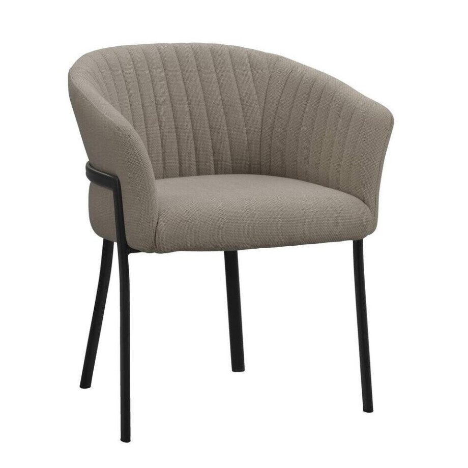 2e Halve Prijs Leen Bakker - Eetkamerstoel Luigi - Zand - Stof - Beige - 60x63x73 Cm 2e Halve Prijs Leen Bakker - Eetkamerstoel Luigi - Zand - Stof - Beige - 60x63x73 Cm afbeelding 1