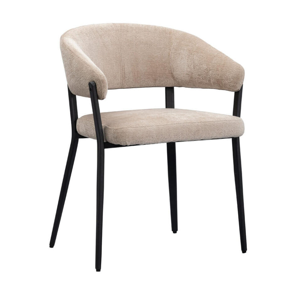 2e Halve Prijs Leen Bakker - Eetkamerstoel Liv - Caramel - Stof - Bruin - 58x59x77 Cm 2e Halve Prijs Leen Bakker - Eetkamerstoel Liv - Caramel - Stof - Bruin - 58x59x77 Cm afbeelding 1