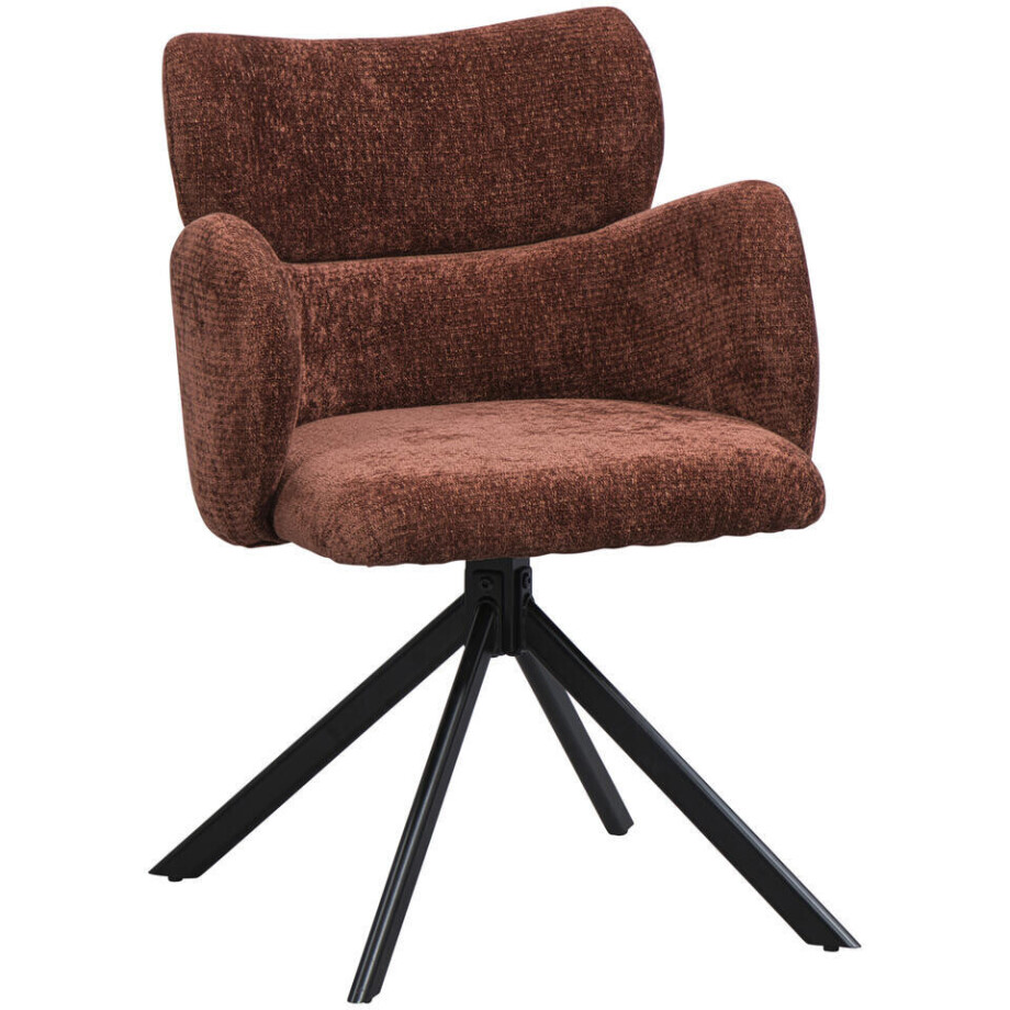 2e Halve Prijs Leen Bakker - Eetkamerstoel Coco - Wijn - Stof - Rood - 62x60x83 Cm 2e Halve Prijs Leen Bakker - Eetkamerstoel Coco - Wijn - Stof - Rood - 62x60x83 Cm afbeelding 1