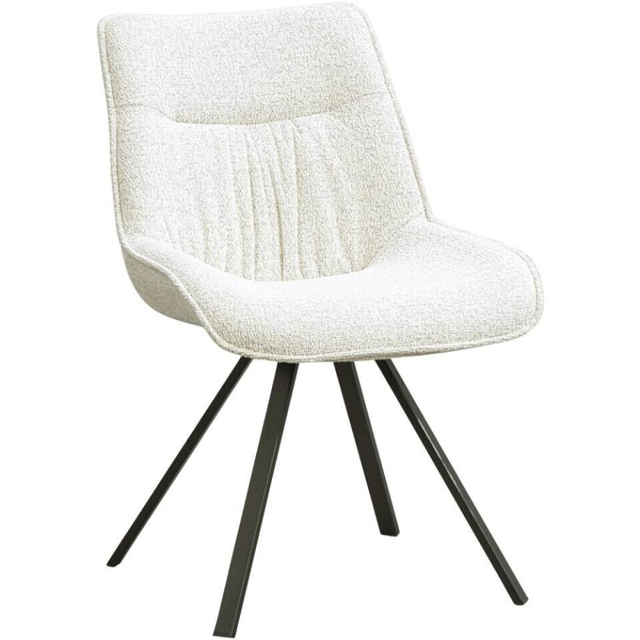 Leen Bakker - Eetkamerstoel Gijs - Licht - Stof - Grijs - 56x65x84 Cm Leen Bakker - Eetkamerstoel Gijs - Licht - Stof - Grijs - 56x65x84 Cm afbeelding 1