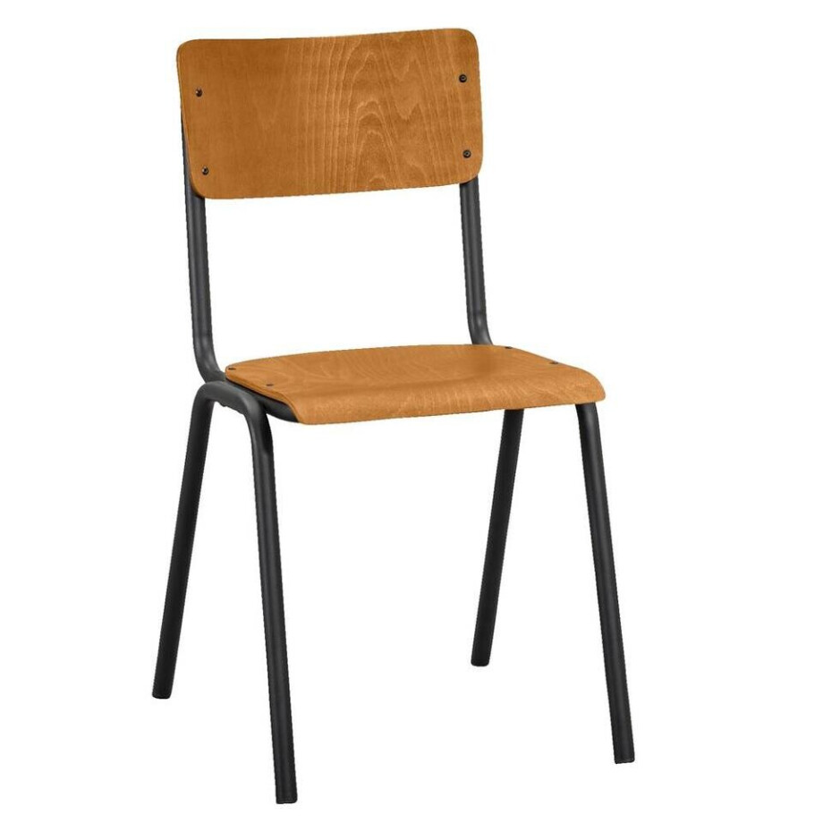 2e Halve Prijs Leen Bakker - Eetkamerstoel Oscar - Hout - Bruin/zwart - Hout/Metaal - Bruin#Zwart - 53x46x80 Cm 2e Halve Prijs Leen Bakker - Eetkamerstoel Oscar - Hout - Bruin/zwart - Hout/Metaal - Bruin#Zwart - 53x46x80 Cm afbeelding 1