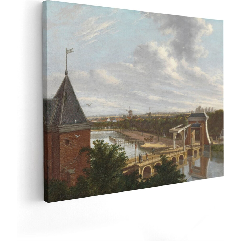 Artaza Canvas Schilderij Landschap Oude Meesters - 100x80 cm - Groot - Wanddecoratie Molen - Muurdecoratie Natuur - Schilderijen Op Canvas Brug Artaza Canvas Schilderij Landschap Oude Meesters - 100x80 cm - Groot - Wanddecoratie Molen - Muurdecoratie Natuur - Schilderijen Op Canvas Brug afbeelding 1