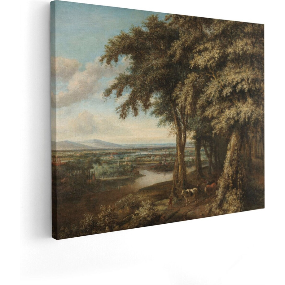 Artaza Canvas Schilderij De Ingang tot het Bos - Philips Koninck - 100x80 - Groot - Kunst - Wanddecoratie Woonkamer Artaza Canvas Schilderij De Ingang tot het Bos - Philips Koninck - 100x80 - Groot - Kunst - Wanddecoratie Woonkamer afbeelding 1