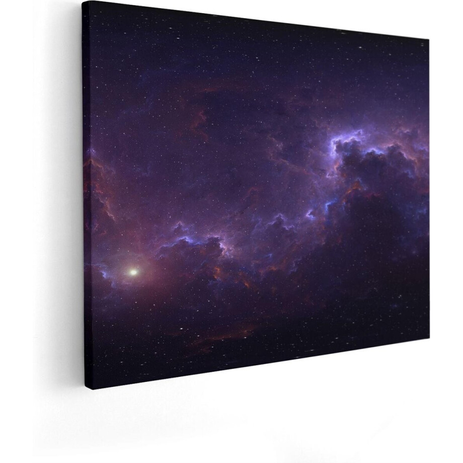 Artaza Canvas Schilderij Sterren - 50x40 cm - Wanddecoratie Ruimte - Muurdecoratie Nevel - Kamer Accessoires Woonkamer afbeelding 1