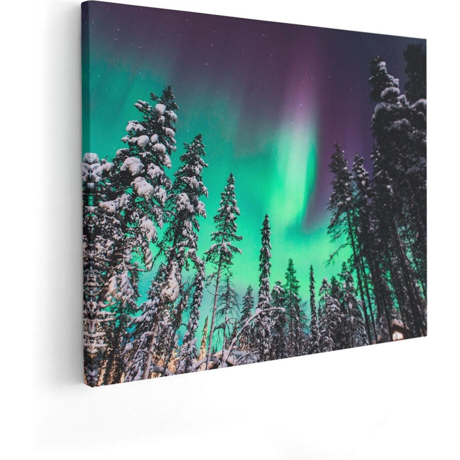 Artaza Canvas Schilderij Noorderlicht in de Bossen van Noorwegen - 50x40 - Foto Op Canvas - Canvas Print Artaza Canvas Schilderij Noorderlicht in de Bossen van Noorwegen - 50x40 - Foto Op Canvas - Canvas Print afbeelding 1