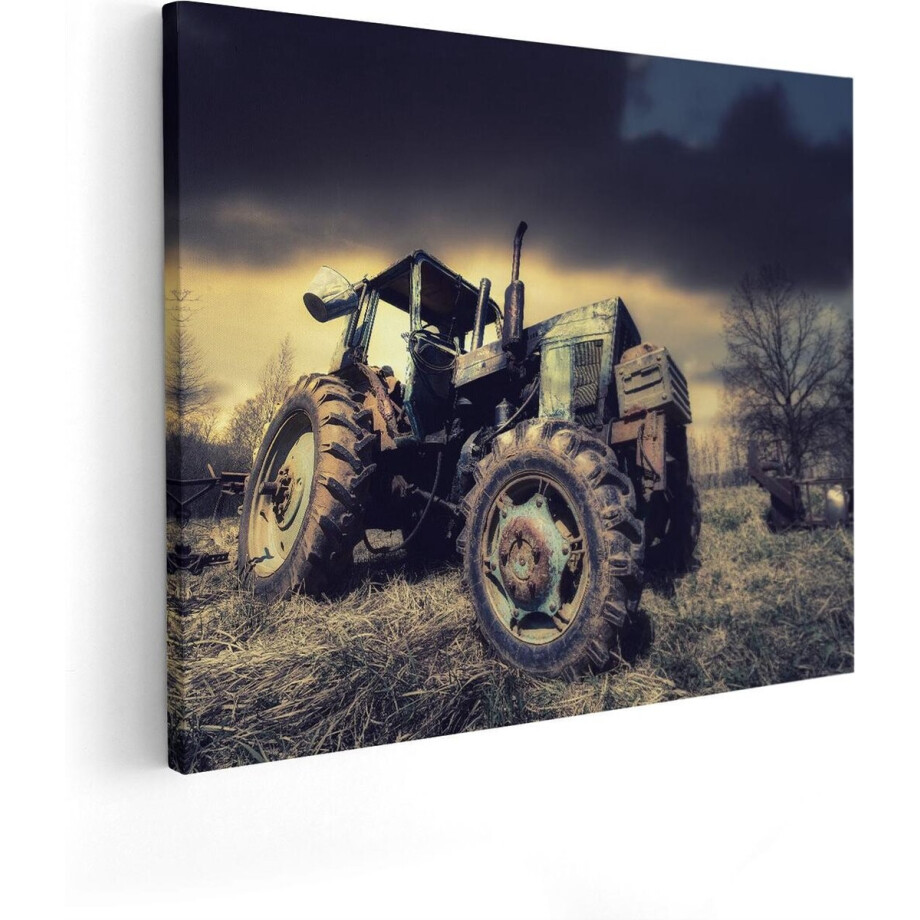 Artaza Canvas Schilderij Oude Tractor op het Grasveld - Trekker - 100x80 - Groot - Foto Op Canvas - Canvas Print Artaza Canvas Schilderij Oude Tractor op het Grasveld - Trekker - 100x80 - Groot - Foto Op Canvas - Canvas Print afbeelding 1