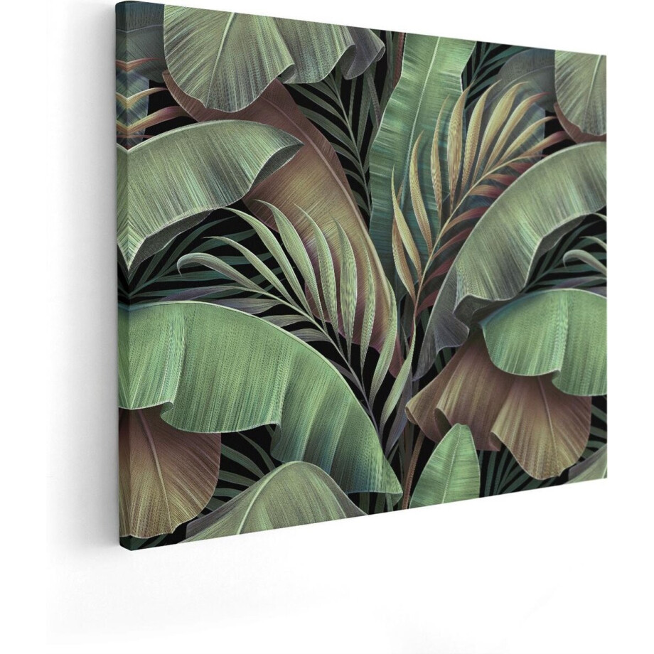 Artaza Canvas Schilderij Tropische Bladeren  - 50x40 - Foto Op Canvas - Canvas Print afbeelding 1