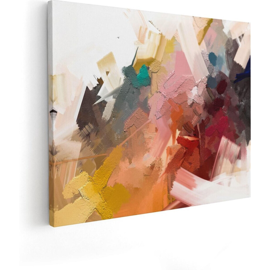 Artaza Canvas Schilderij Abstracte Kunst - Kleurrijke Olieverf - 50x40 - Foto Op Canvas - Canvas Print Artaza Canvas Schilderij Abstracte Kunst - Kleurrijke Olieverf - 50x40 - Foto Op Canvas - Canvas Print afbeelding 1