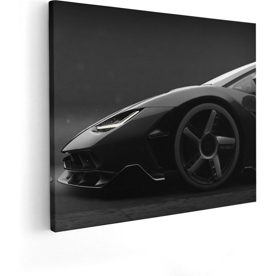 Artaza Canvas Schilderij Zijaanzicht Zwarte Sportwagen Auto - 100x80 - Groot - Foto Op Canvas - Canvas Print Artaza Canvas Schilderij Zijaanzicht Zwarte Sportwagen Auto - 100x80 - Groot - Foto Op Canvas - Canvas Print afbeelding 1